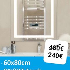 LED Bathroom Mirror Bluetooth Speakers Fog Free