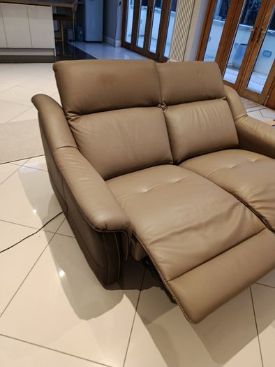 Leather Sofa 2 seater electric recliner 1.7m wide