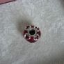 Pandora frosted red murano glass/hearts charm,very good condition hallmarked Image 4