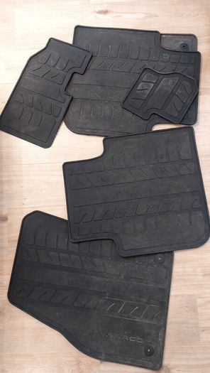 Seat tarraco/ skoda kodiaq/ vw tiguan all space rubber floor mats set - for 3 rows - 6 mats