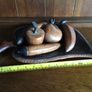 African Art Wooden Fruit and Tray Image 4