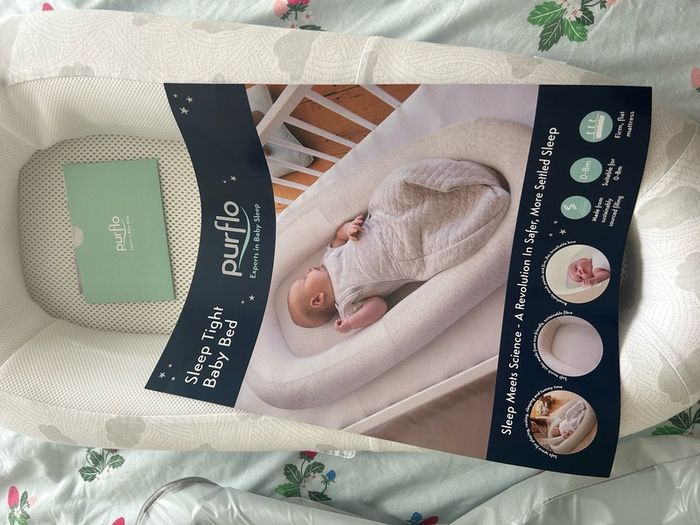 Purflo Safe Sleep clouds design newborn pod