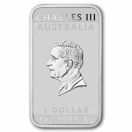2026 Australia 1 Dollar 1 oz Silver Bullion Bar - RECTANGLE DRAGON BU