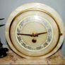 Marvelous Art  Deco Travertine Marble,agate and bronze clock Image 2