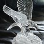 Large Heavy Vintage Glass Eagle Image 2