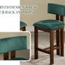 Set of 2 Velvet Bar Stools Wooden Kitchen Stools with Backrest Image 6