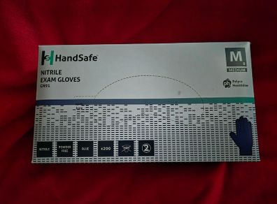 HandSafe GN91 Blue Nitrile Powder Free Examination Gloves