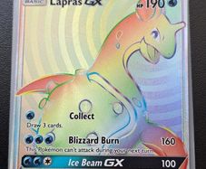 Lapras GX Secret Rare Rainbow 151 Sun & Moon