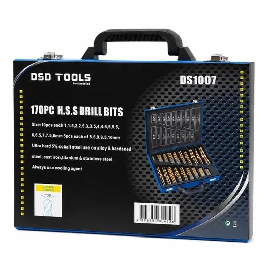 DSD Tools 170pc HSS Drill Bit Set