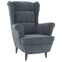 Armchair Dark Grey Velvet