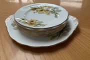 6 Bone China Side Plates &amp; Bread Plate
