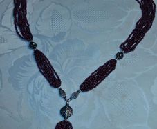 Garnet Sterling Silver Necklace