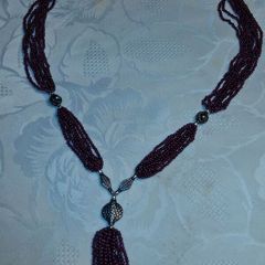 Garnet Sterling Silver Necklace
