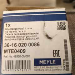 Meyle tie rod for Nissan. 36-16 020 0086