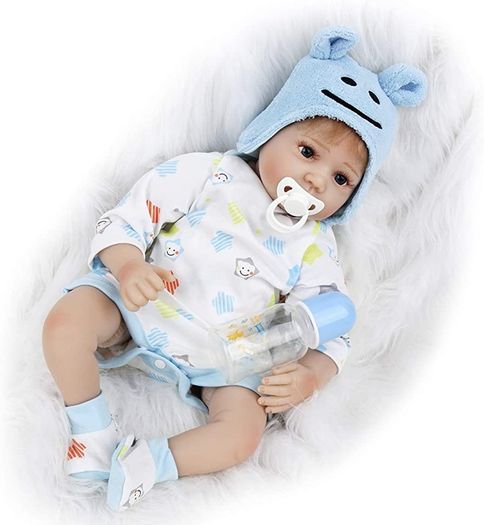 22 Inch 55cm Reborn Baby Dolls Boys Soft Silicone Vinyl Real Life Baby Dolls Handmade Newborn Baby Toys Reborn Babies (FREE POSTAGE)