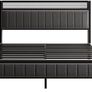 King Size Bed Frame with Storage Upholstered Headboard Shelf,5ft Metal King Bed Frame with Storage Image 4