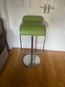 Bar Stool Green leather
