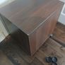 Hunts Office 3-Drawer Mobile Pedestal Filing Cabinet Dark Walnut Lockable Image 2