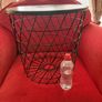 Black side table / storage basket Image 2