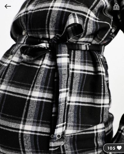 Mamalicious NEW checked dress maternity size M