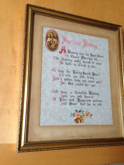 Framed Marriage Blessing