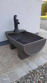 PVC...Barrel Water Feature...