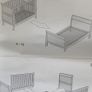 mamas&papas cot bed with mattress in perfect condition Image 2