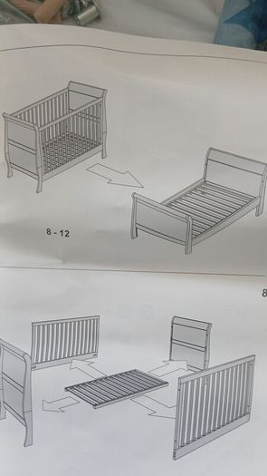 mamas&papas cot bed with mattress in perfect condition