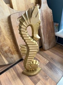 Seahorse Wooden Gold