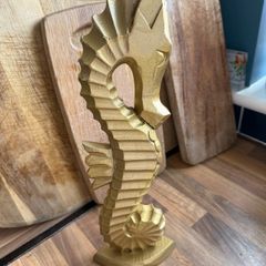 Seahorse Wooden Gold