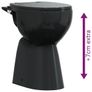 Rimless Toilet 7 cm, Black Image 10