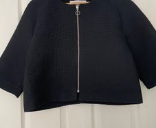 Gerard Darel Cropped Jacket - Dark Blue - Size 46