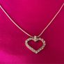 Vintage Crystal Heart Pendant Image 3