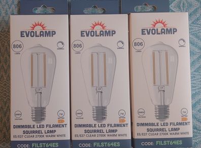 Evolamp Es/e27 Dimmable Brand New (X3)