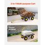 900 Lbs Heavy Duty Steel Garden Cart, Garden Wagon Cart on Wheels, Outdoor Metal Yard Utility Wagon Carts with 10" Tires and Mesh Removable Sides(Convert to Flatbed) and 180 Rotating Handle Image 3