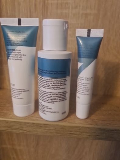 3 Boots items. Day Cream SPF 15 25ml, cleaning water 50ml, Lip care 10ml