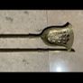 Stained glass vintage fire screen & brass accessories Image 4