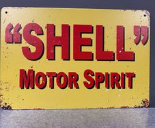 Shell Tin Metal Sign