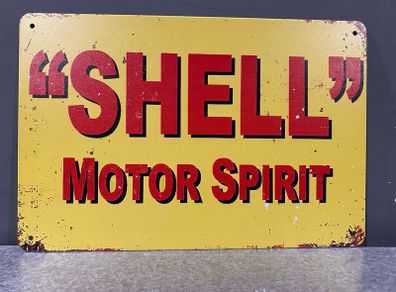 Shell Tin Metal Sign