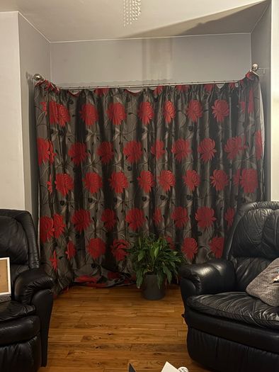Pencil Pleat lined curtains