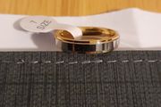 14kg Yellow and white Gold  plated band ring size 7