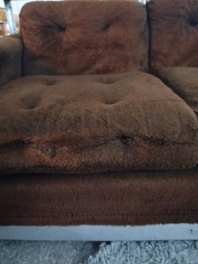 Retro, Mid Century,  American 70sRare Sofas, Chrome Finish, Faux Fur 1970