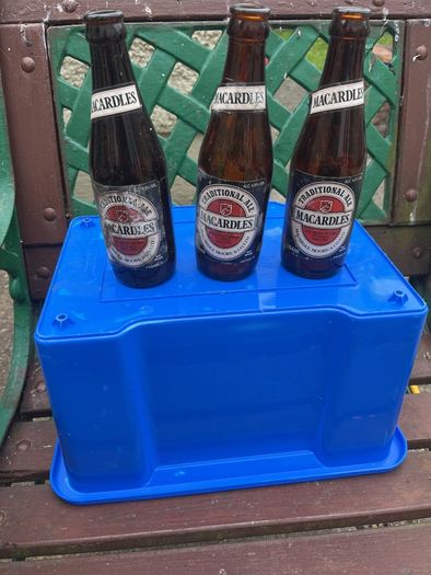 3   1995 empty Macardles Ale Dundalk bottles