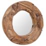 Decorative Mirror Teak 60 cm Round Image 6