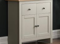main image for ad Arlington 2 Drawer 2 Door Sideboard, Engineered Wood, Grey &amp; Oak, H 80 x W 79 x D 35 cm