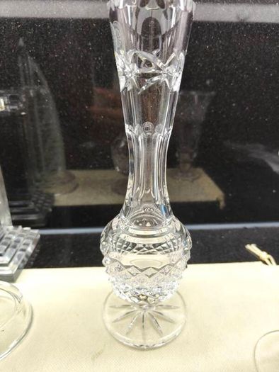 6 Collections of Vintage Lead Crystal Glass Ornaments, Waterford / Irish Crystal and a quartz clock