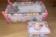 Dolls Cot,Changing Bag and Accessories