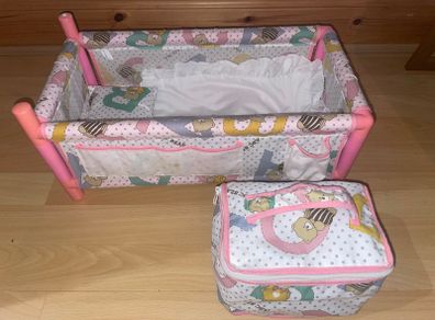 Dolls Cot,Changing Bag and Accessories