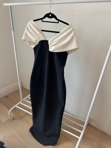 Karen millen black and white maxi dress in medium