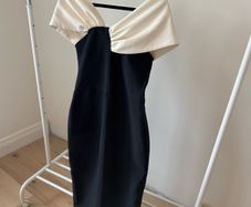 Karen millen black and white maxi dress in medium